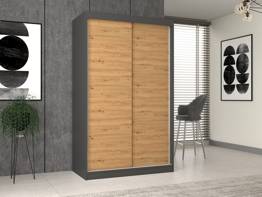 Armadio Mandeville 159 (Antracite + Rovere Artisan)