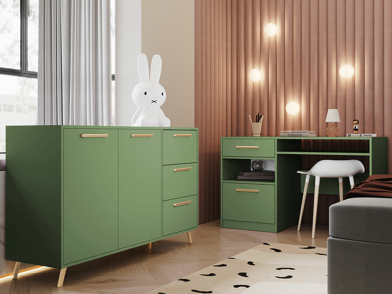 Set di mobili Rosa (Verde)