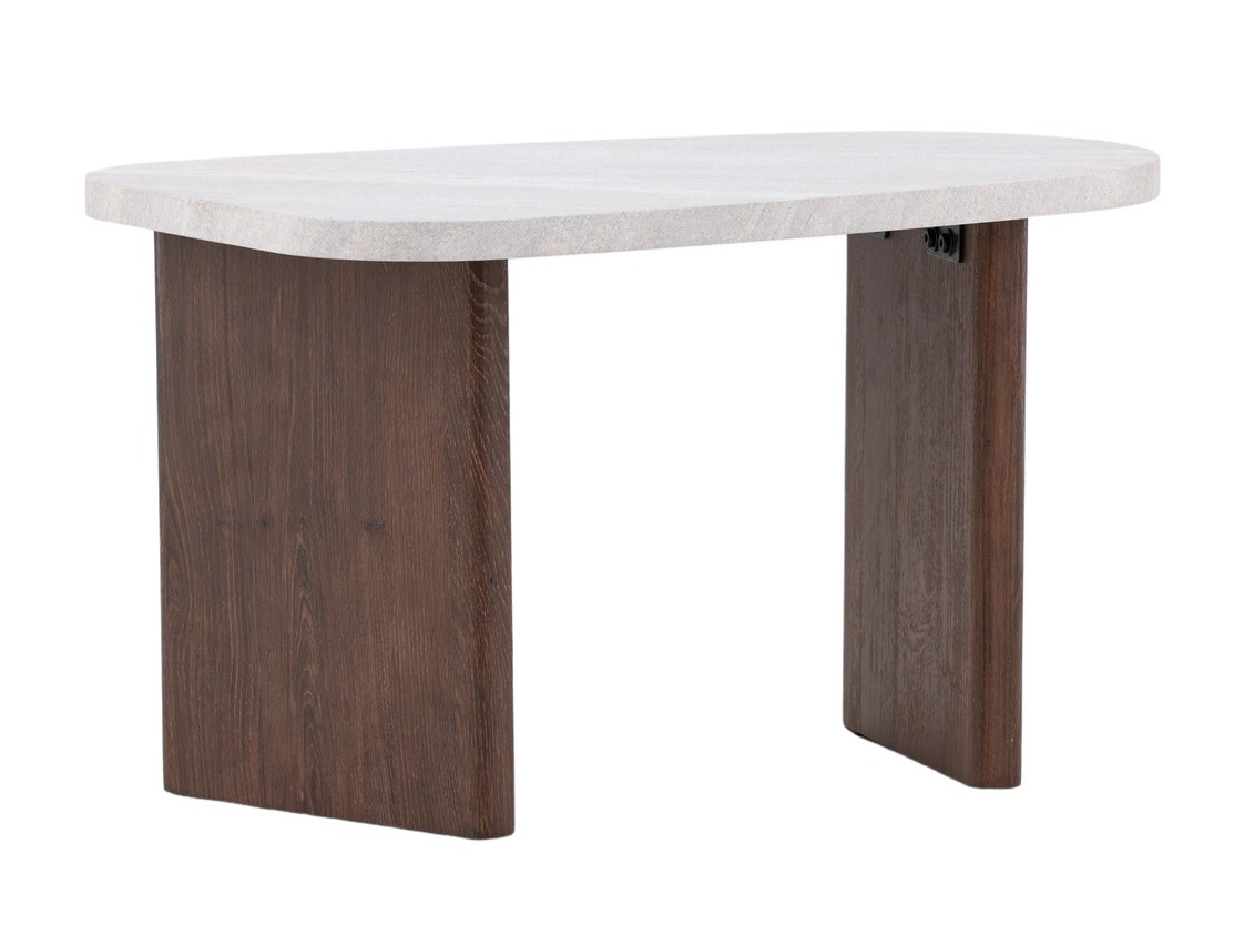 Tavolino da caffè Dallas 4214 (Grigio chiaro + Marrone)