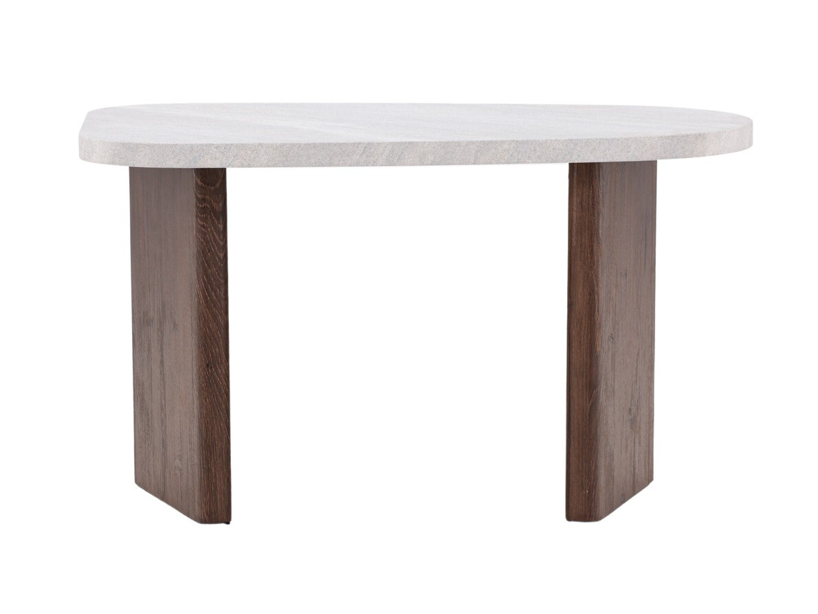Tavolino da caffè Dallas 4214 (Grigio chiaro + Marrone)