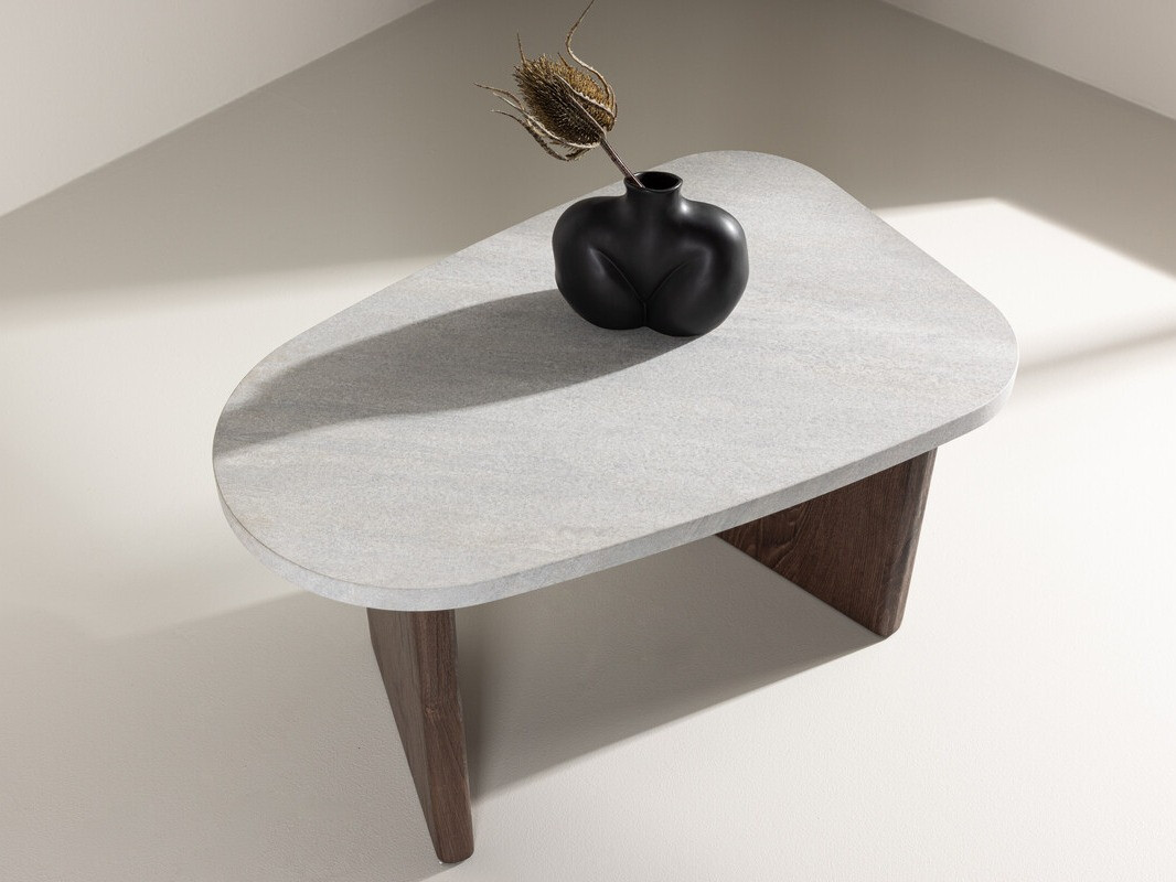Tavolino da caffè Dallas 4214 (Grigio chiaro + Marrone)