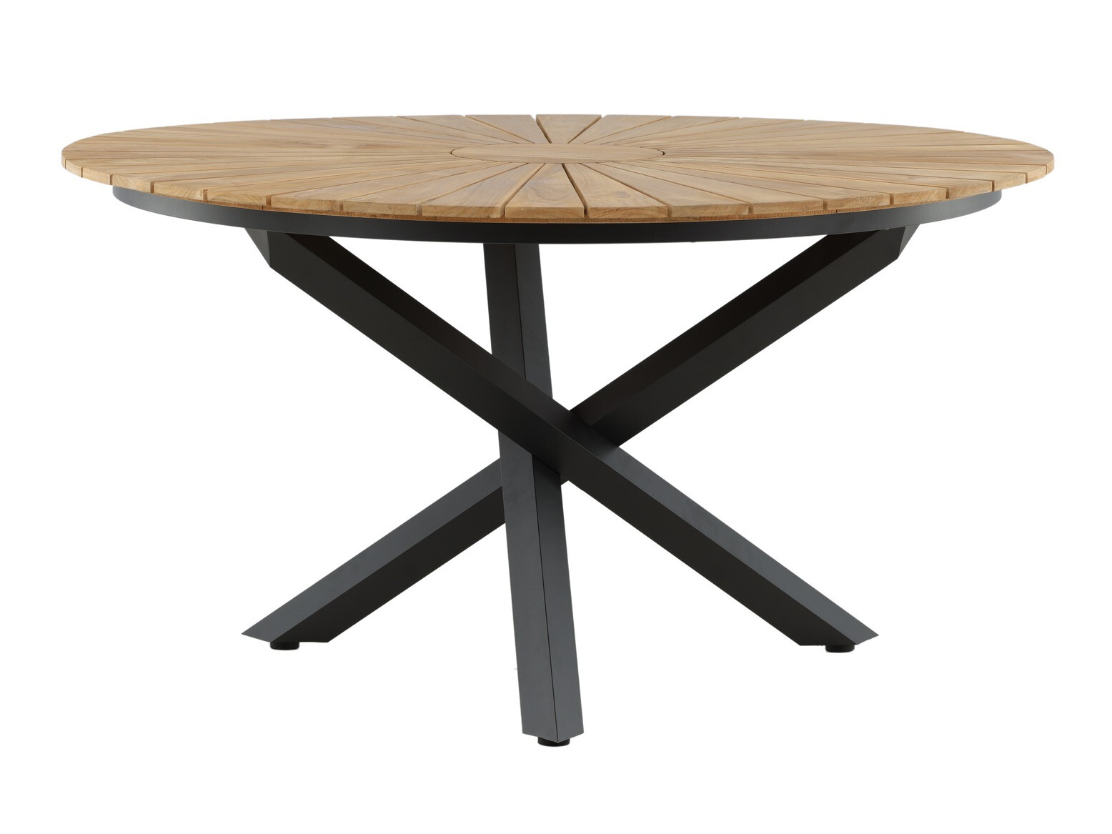 Tavolo esterno Dallas 5223 (Nero + Teak)