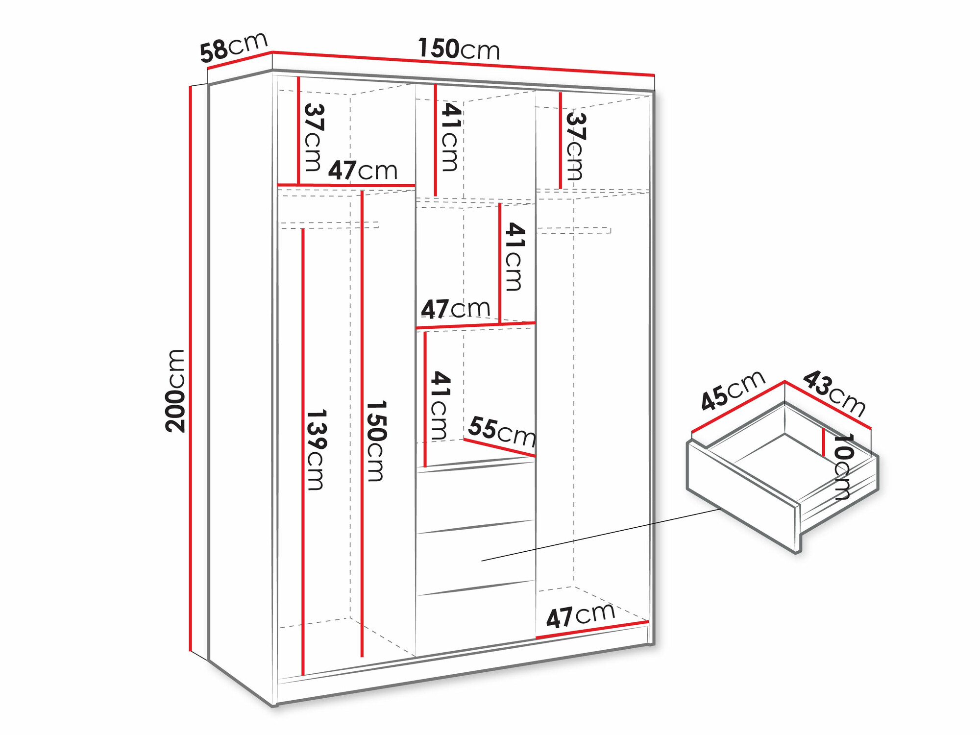 Armadio Collis I (Quercia di Wotan + Nero)