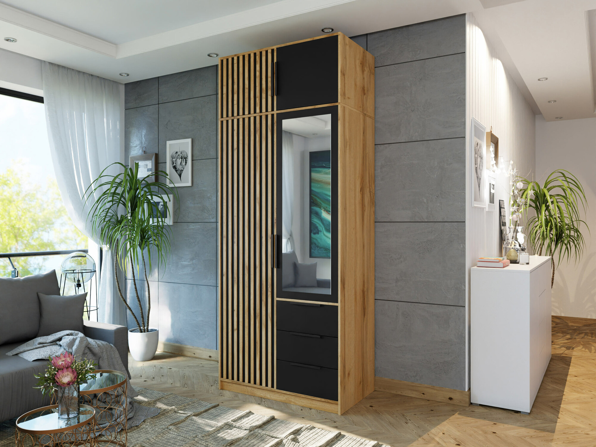 Armadio Collis (Quercia di Wotan + Nero)