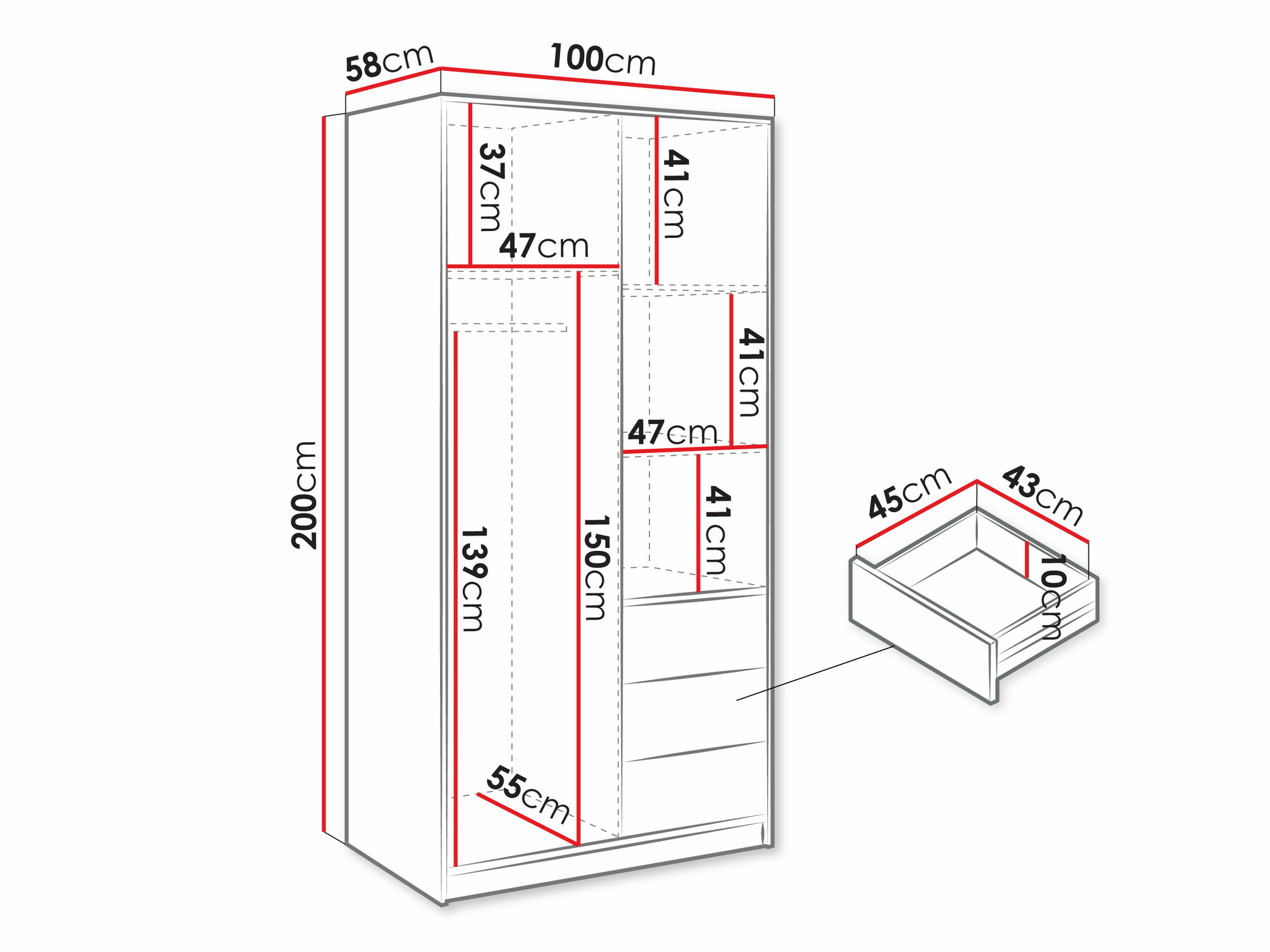 Armadio Collis (Quercia di Wotan + Nero)