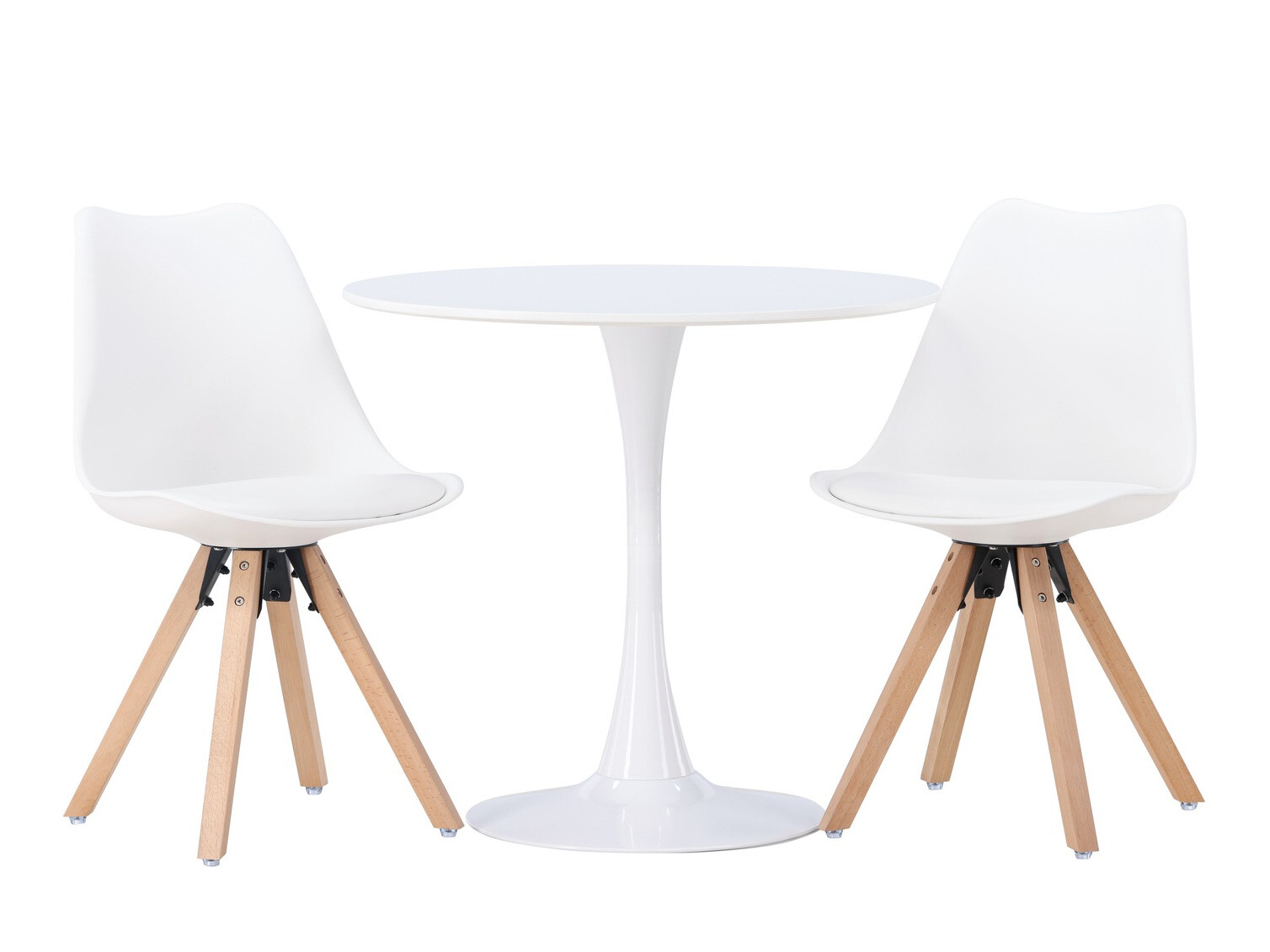 Set sala da pranzo Dallas 4467 (Bianco + Luminoso legno)