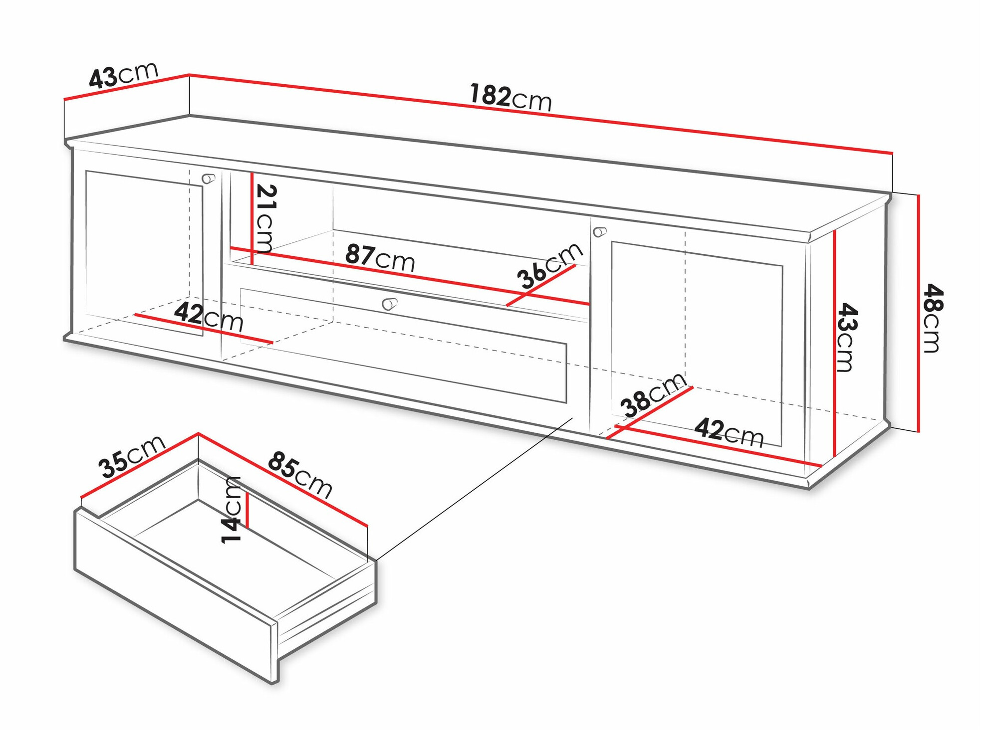Mobile porta TV Comfivo Custos