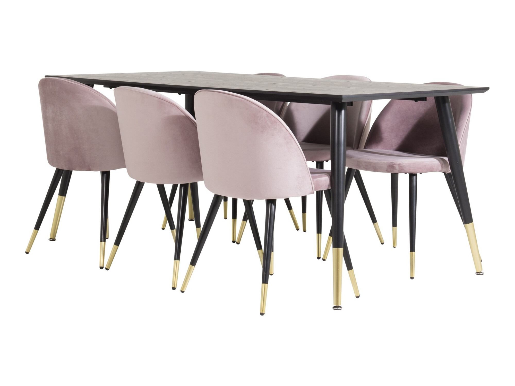 Set sala da pranzo Dallas 346 (Fucsia + Nero)