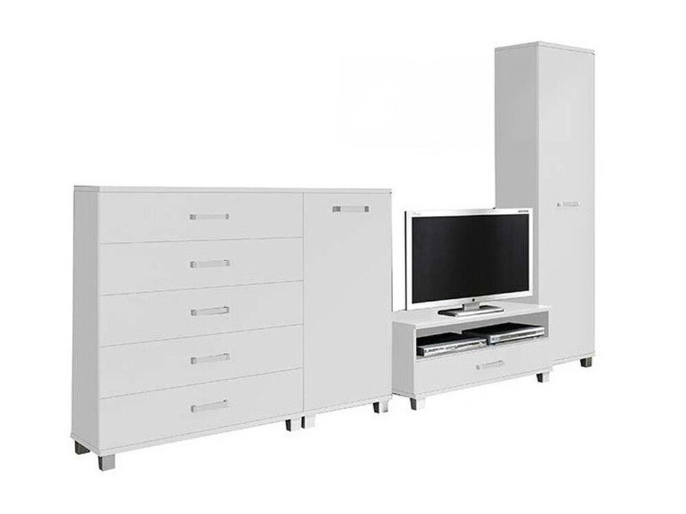 Parete attrezzata Cirevau 145 (Bianco)