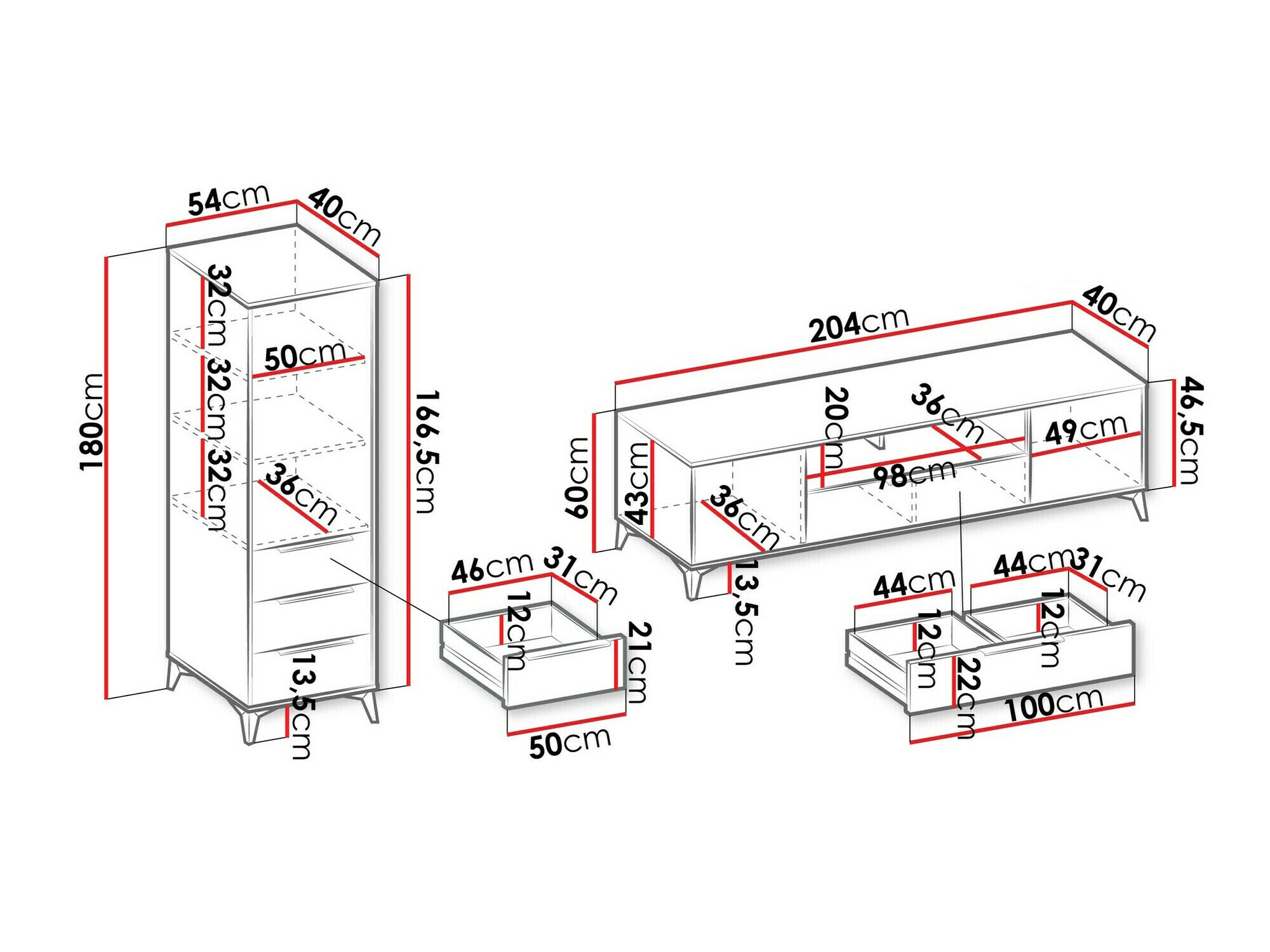 Parete attrezzata Comfivo Camlue 109