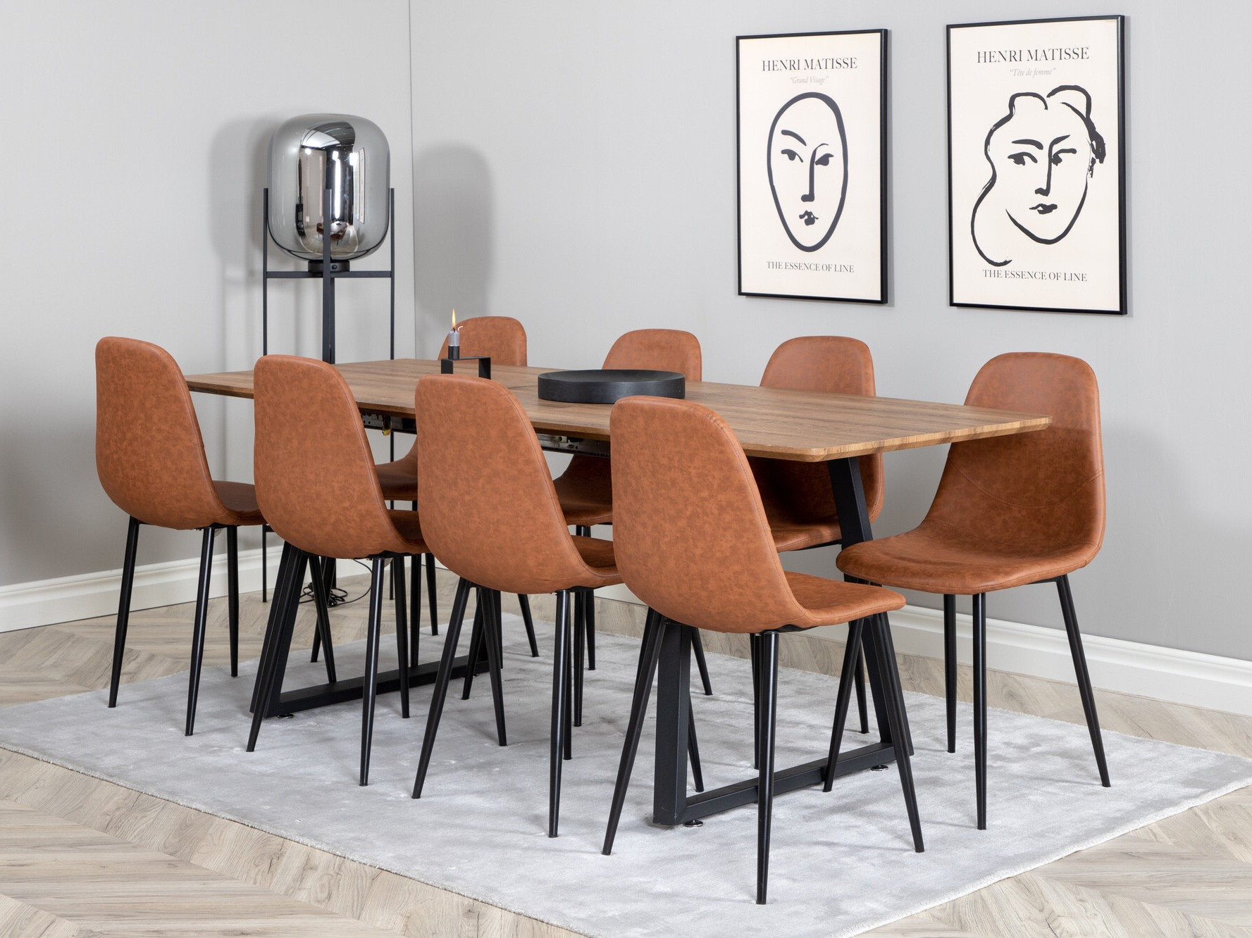 Set sala da pranzo Dallas 331 (Marrone + Nero)