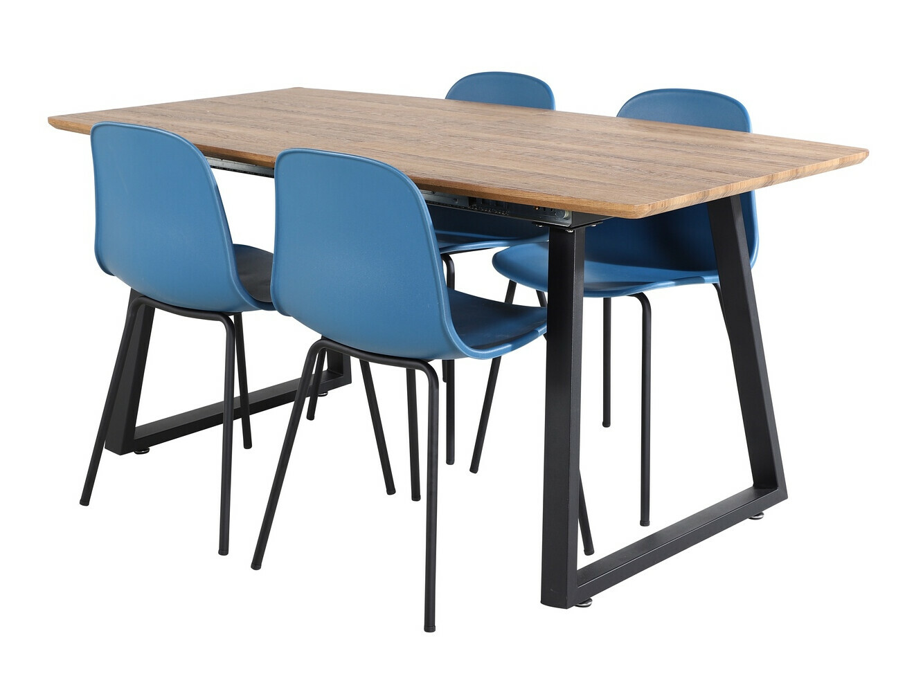 Set sala da pranzo Dallas 333 (Blu + Nero)