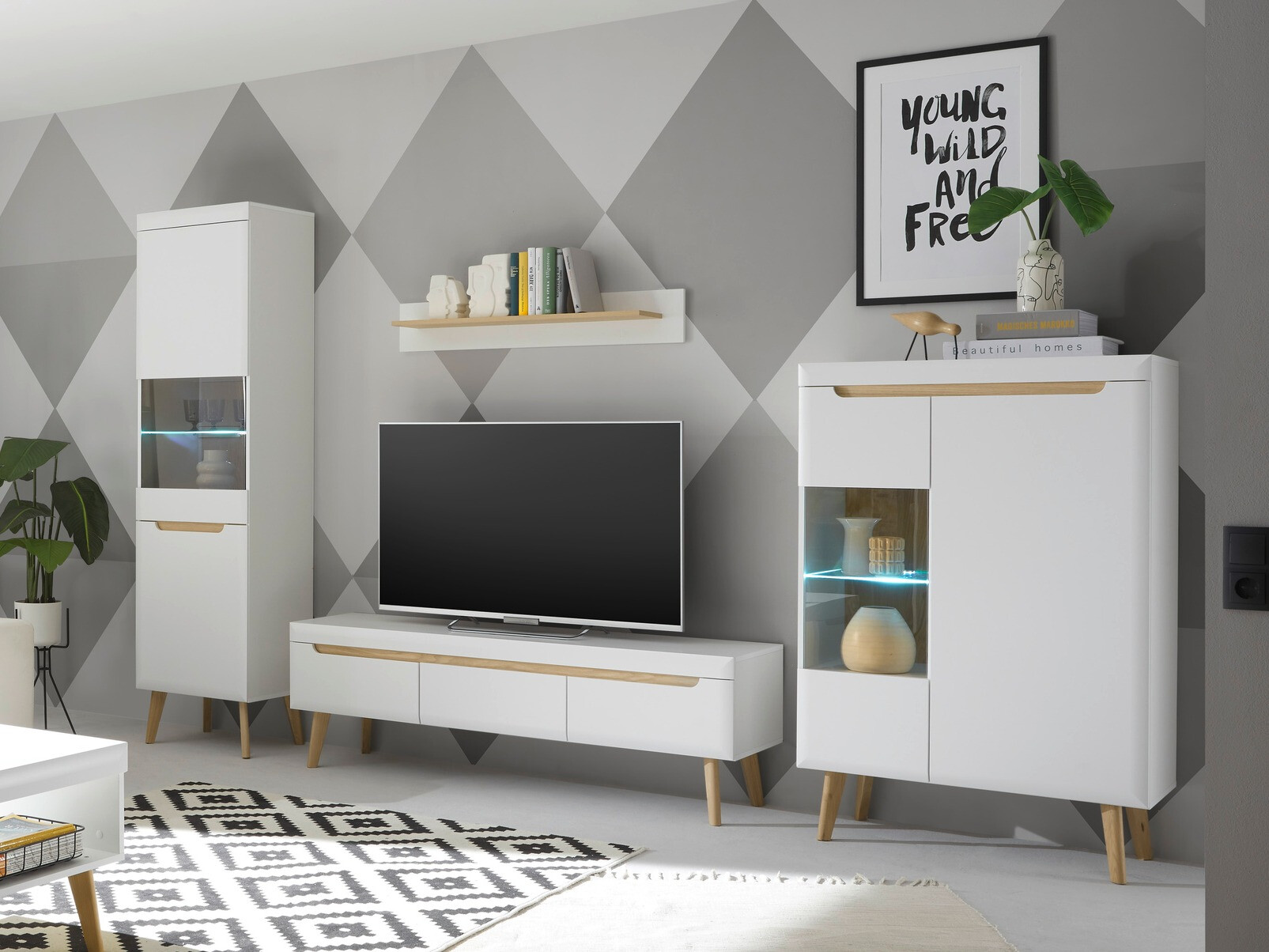 Parete attrezzata Vircava 111 (Bianco)