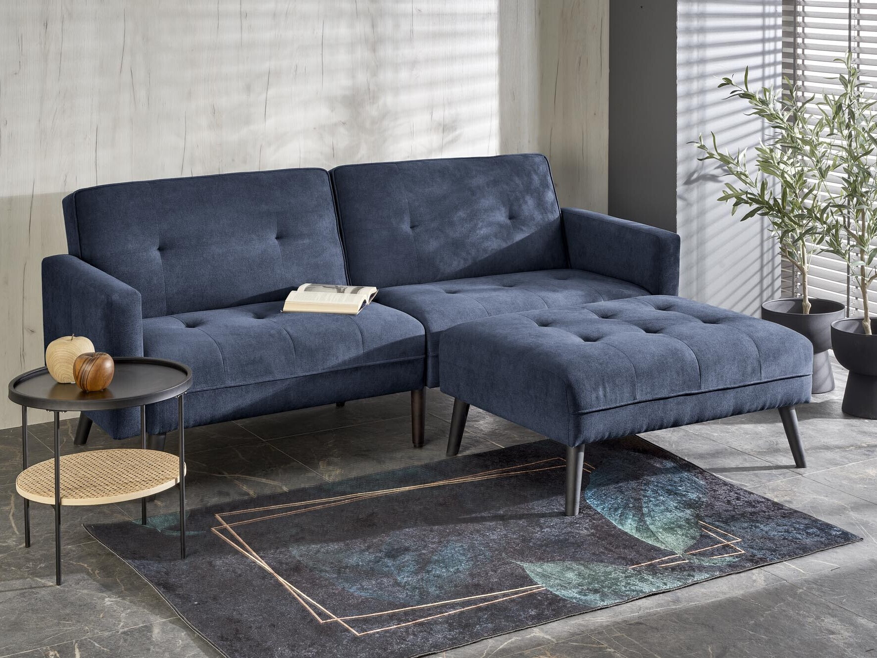 Set mobili imbottiti Houston 1732 (Blu)