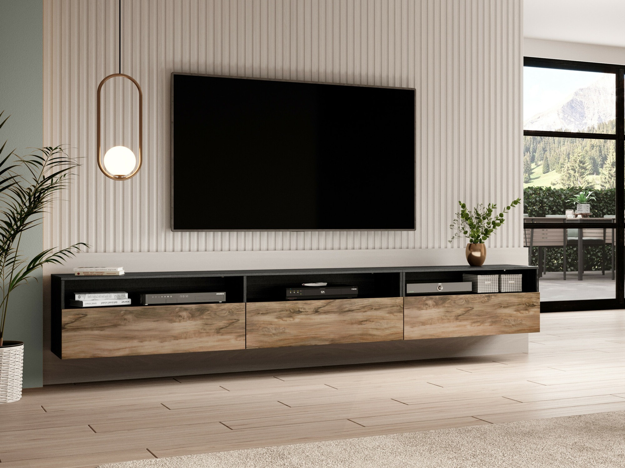 Mobile porta TV Serodeu 105 (Noce + Marrone scuro)