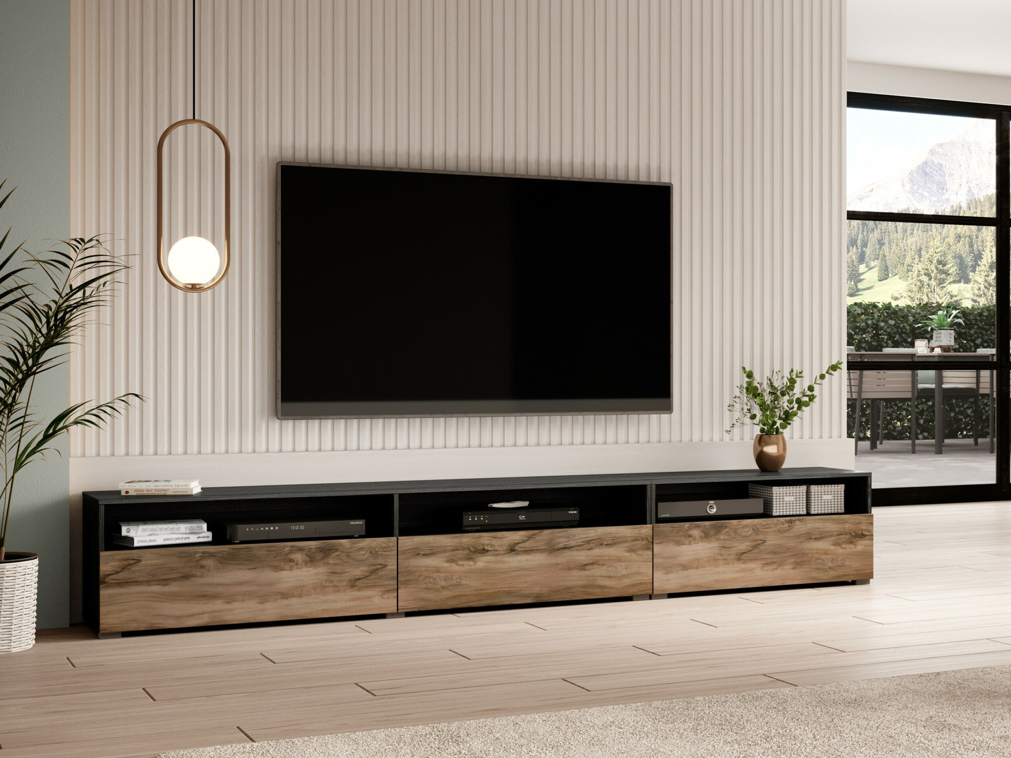 Mobile porta TV Serodeu 105 (Noce + Marrone scuro)