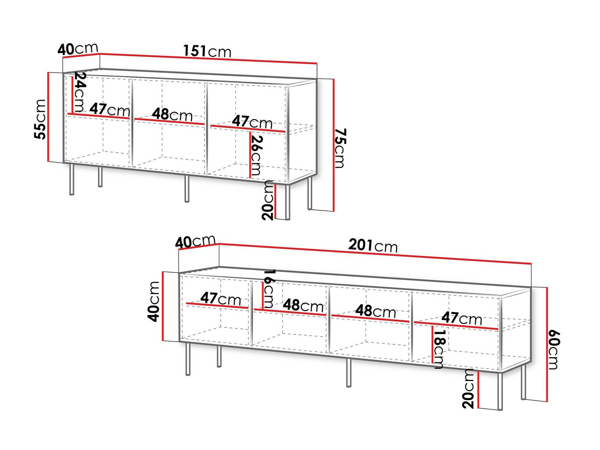 Parete attrezzata Monciru 107 (Bianco)