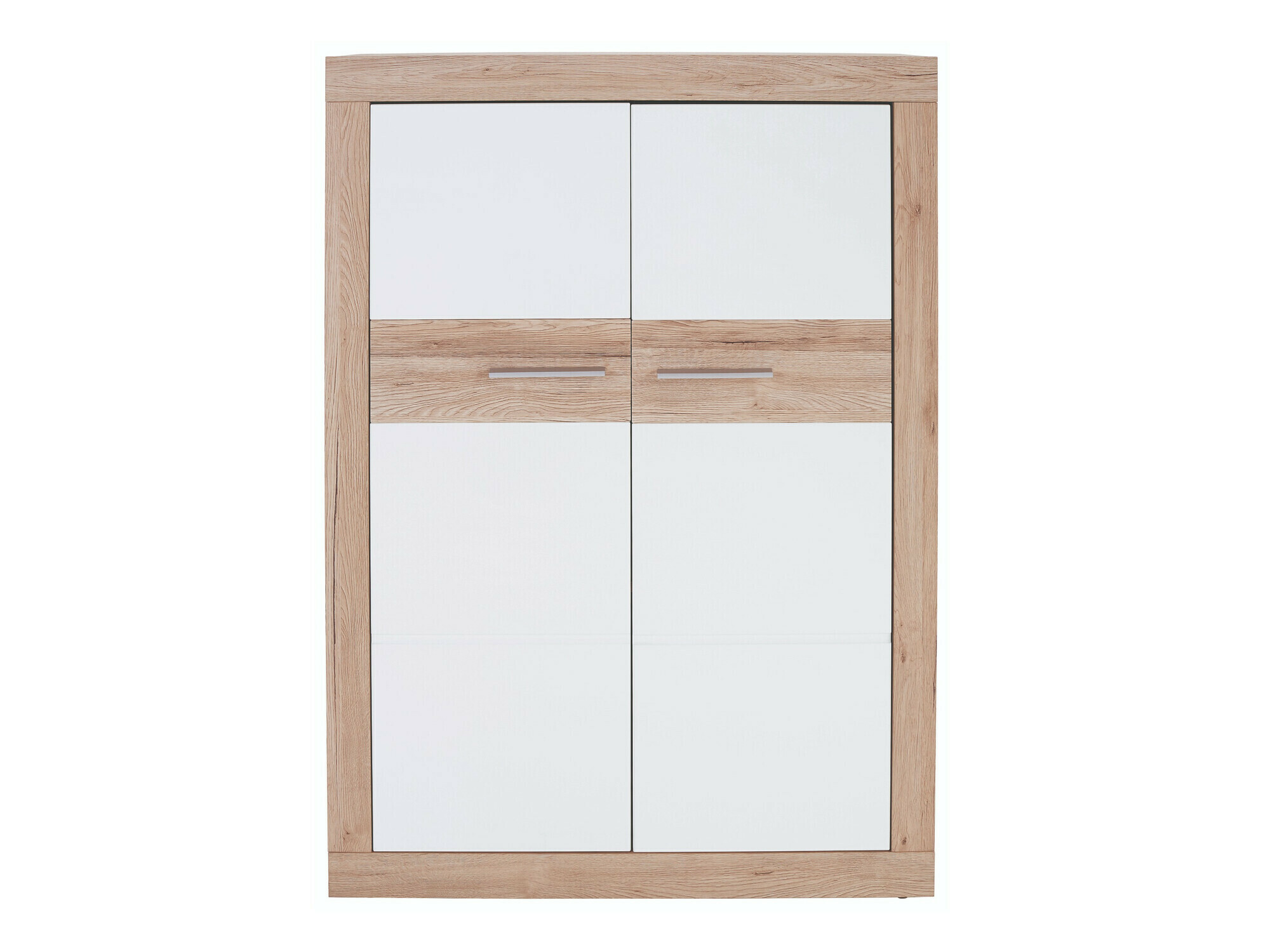 Parete attrezzata Romfera 115 (Quercia sanremo + Bianco)