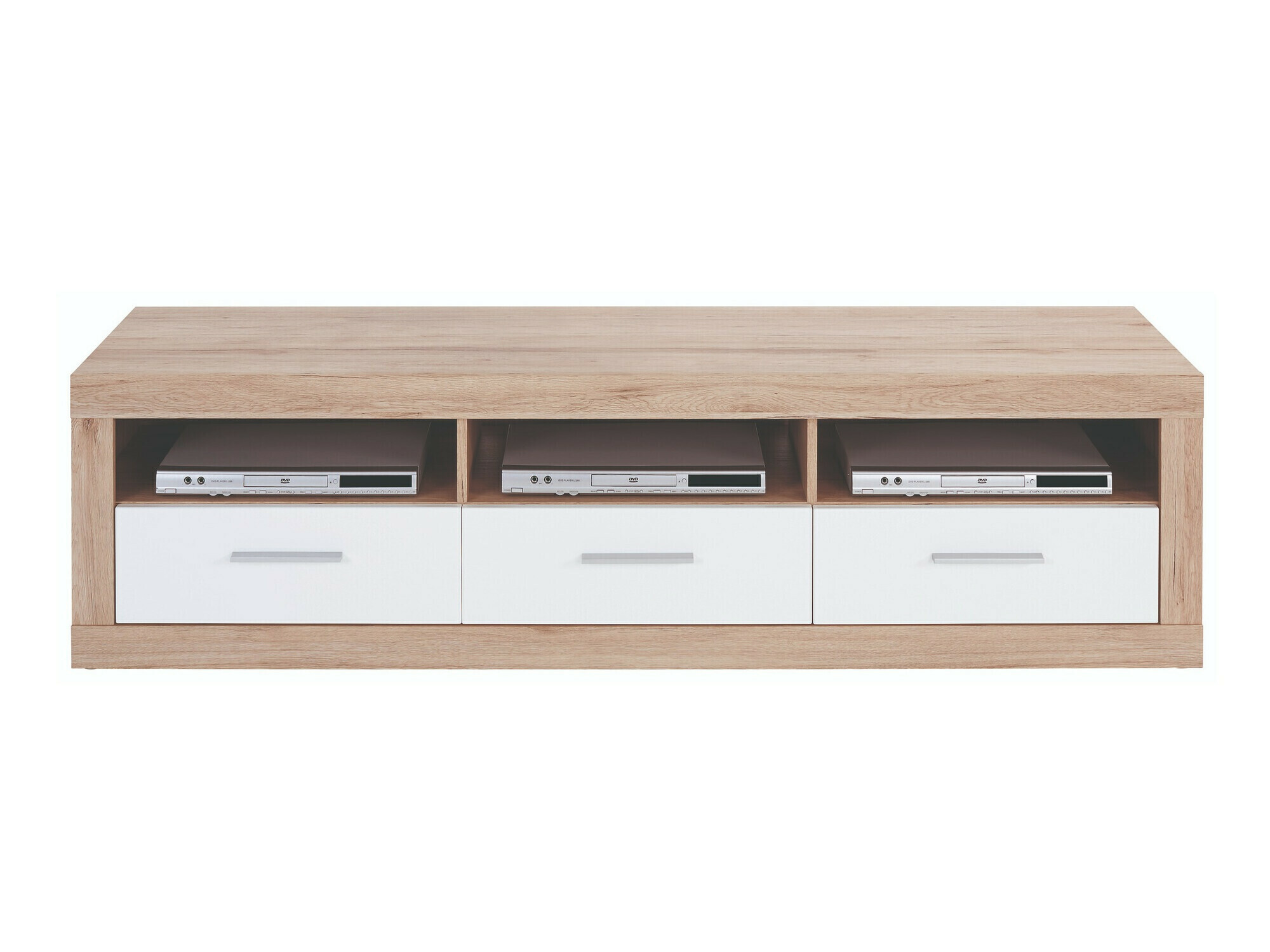 Parete attrezzata Romfera 116 (Quercia sanremo + Bianco)