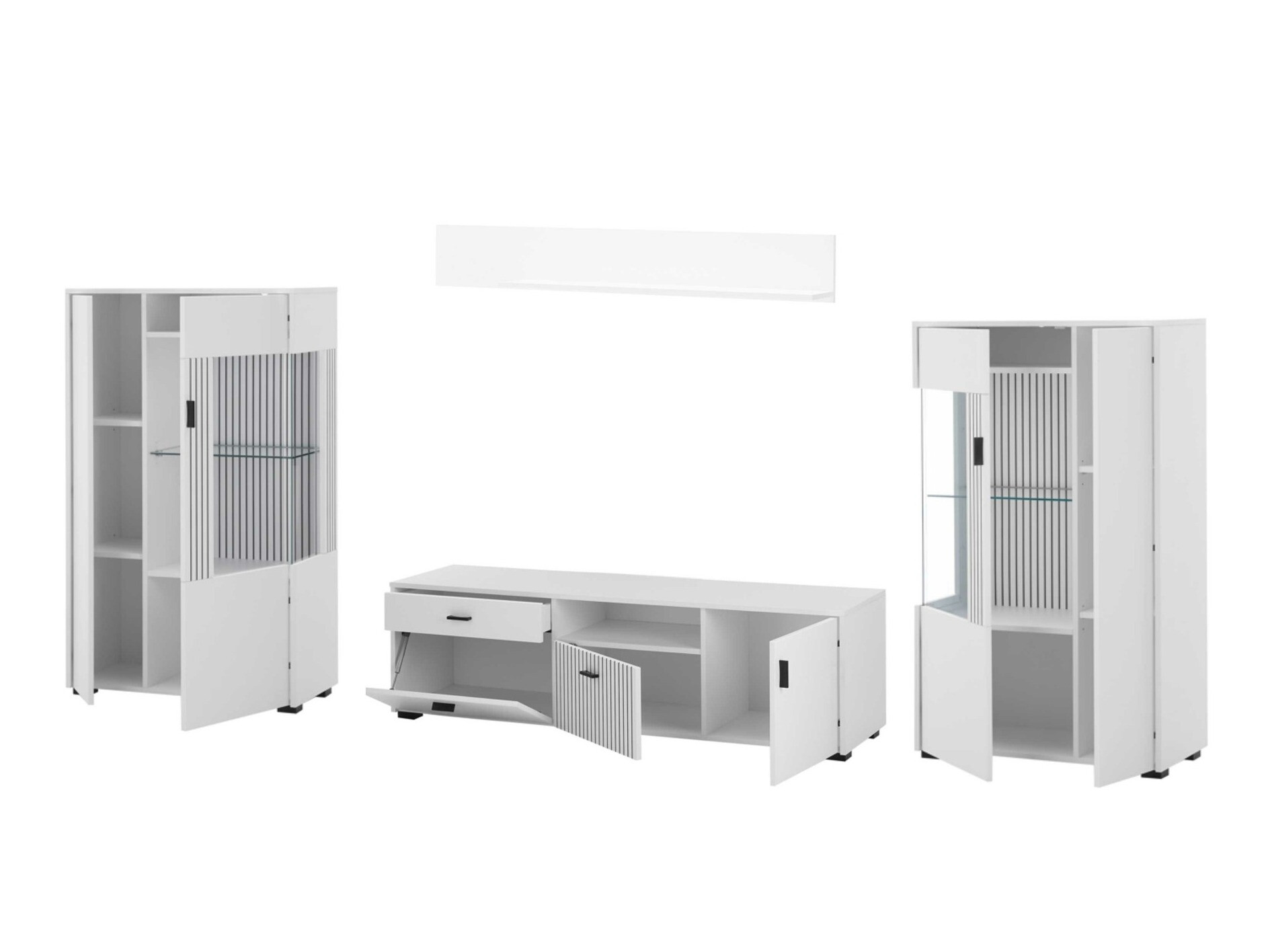 Parete attrezzata Belmelu 122 (Bianco)