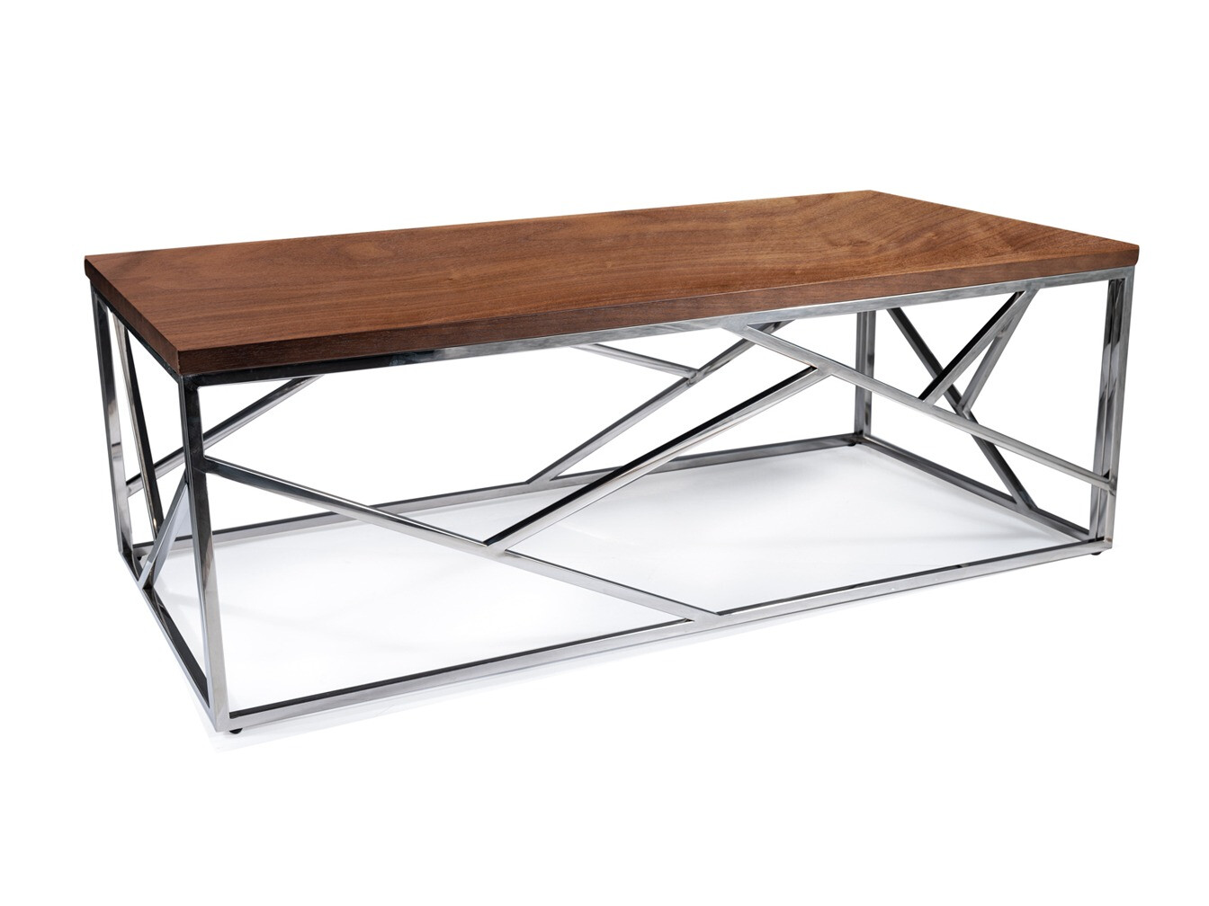 Tavolino da caffè Detroit 457 (Argento + Noce)