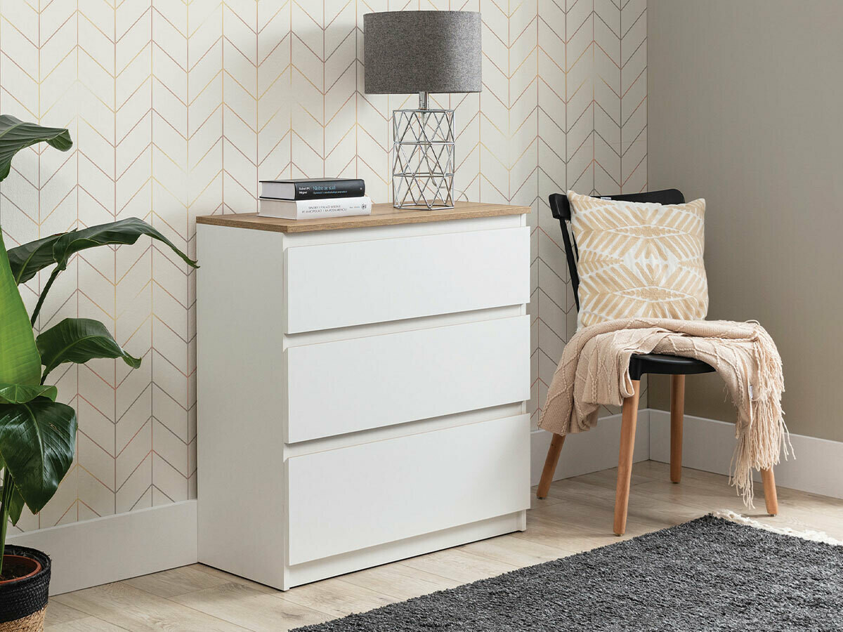 Cassettiera Catelbi 101 (Bianco + Quercia)