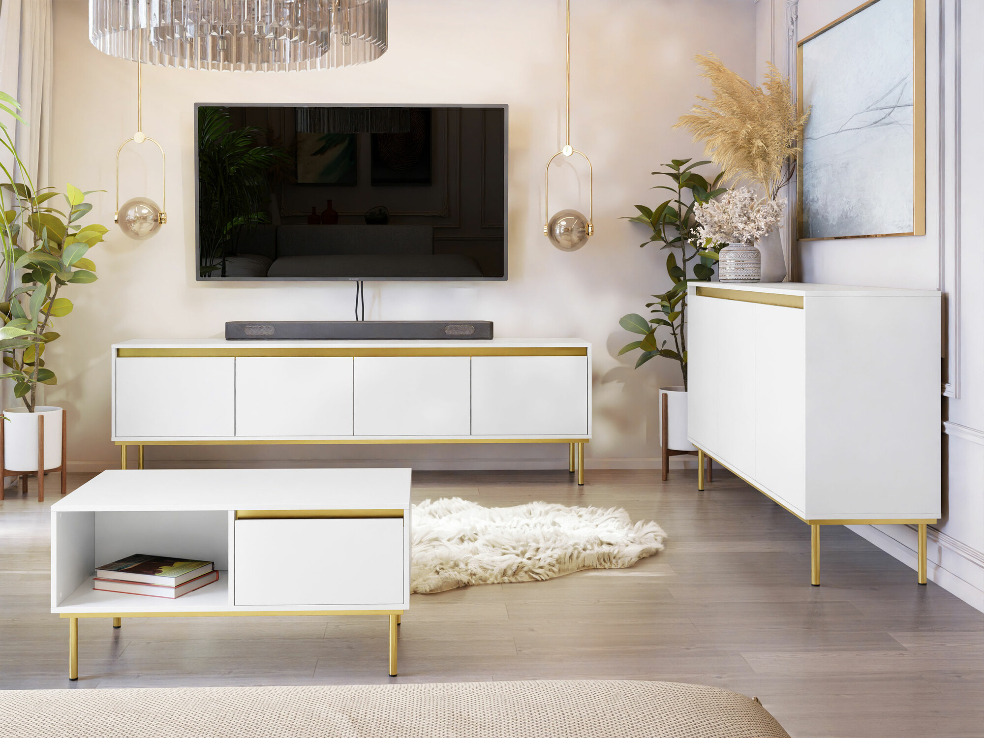 Tavolino da caffè Comfivo 495 (Bianco)