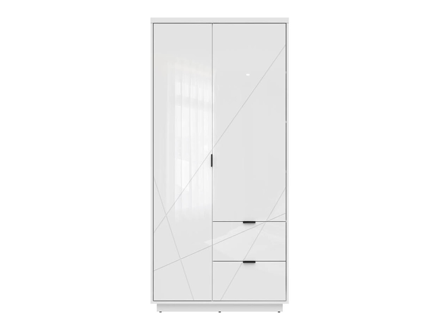 Armadio Fivale 105 (Bianco lucido + Bianco)