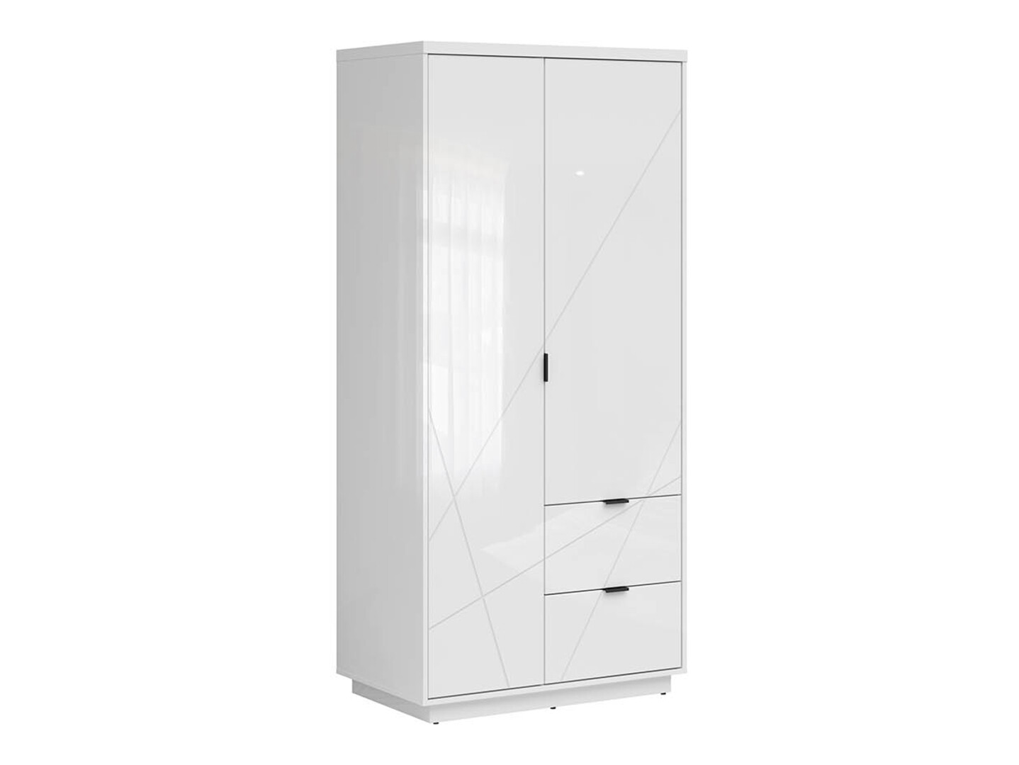 Armadio Fivale 105 (Bianco lucido + Bianco)