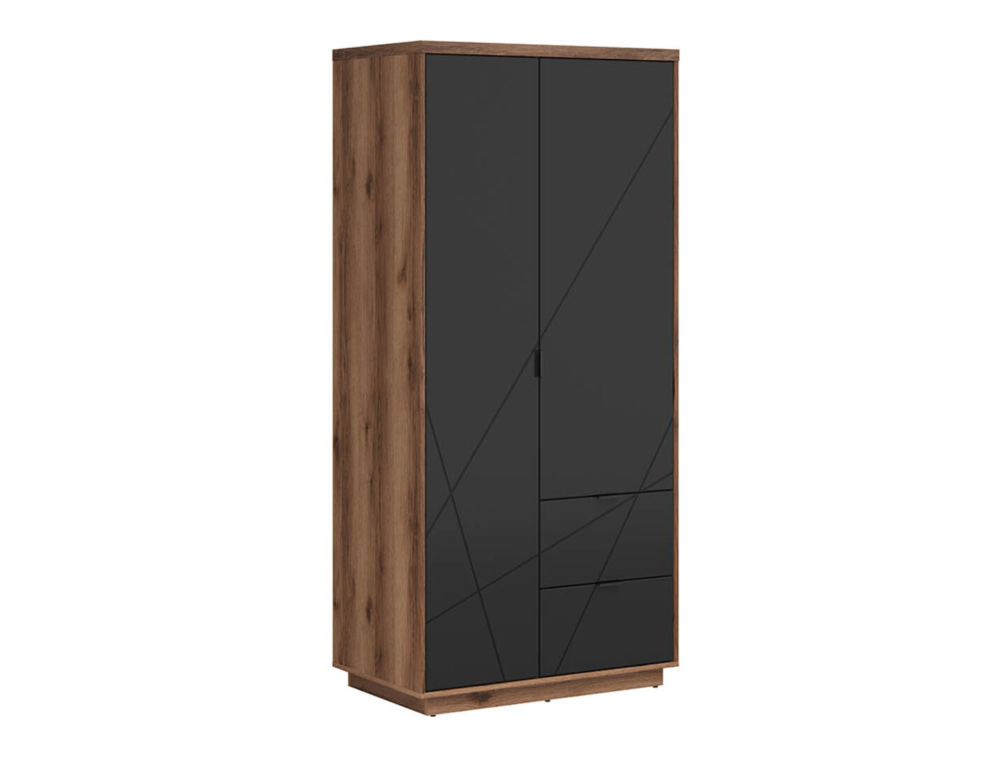 Armadio Fivale 105 (Rovere delano scuro + Nero)