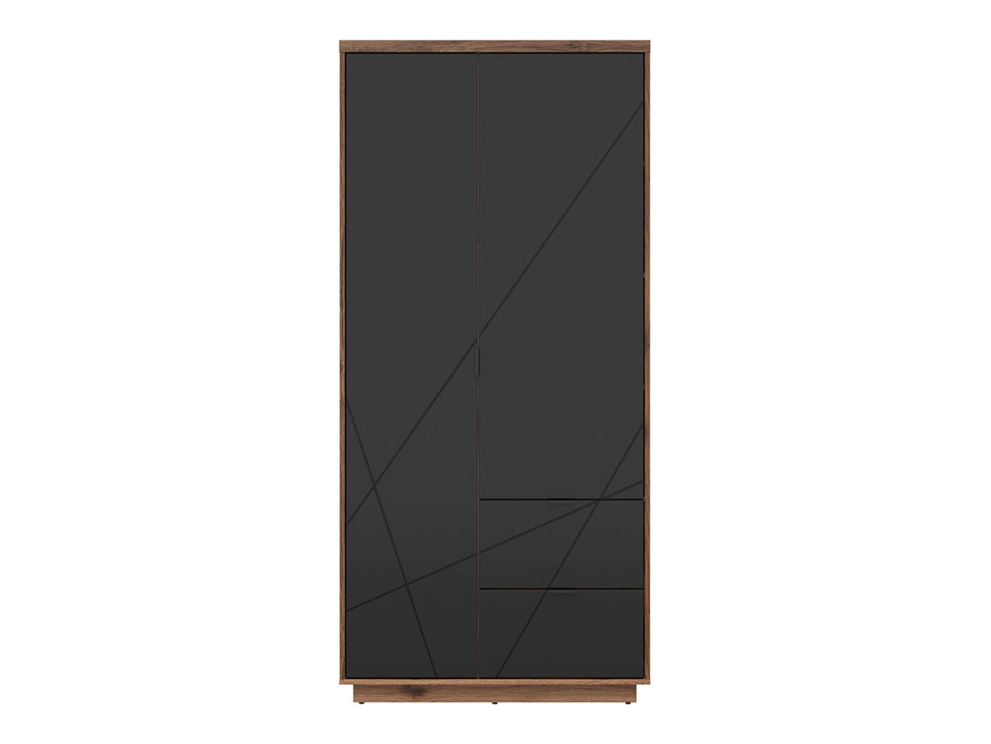 Armadio Fivale 105 (Rovere delano scuro + Nero)