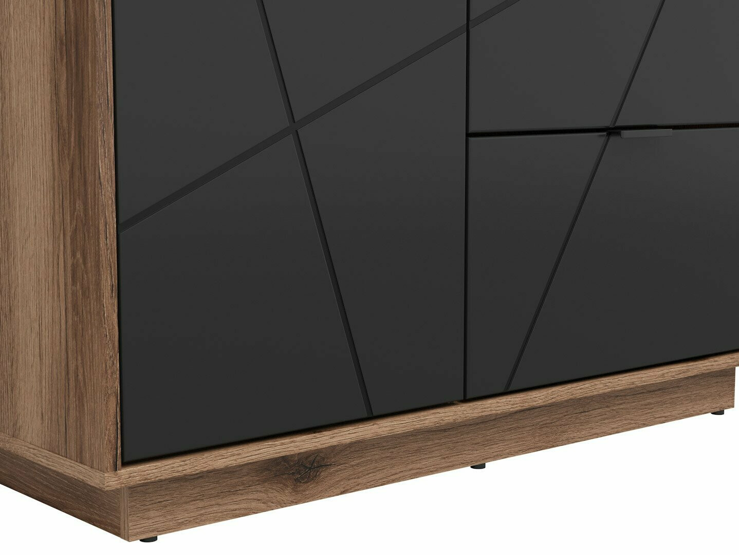 Armadio Fivale 105 (Rovere delano scuro + Nero)