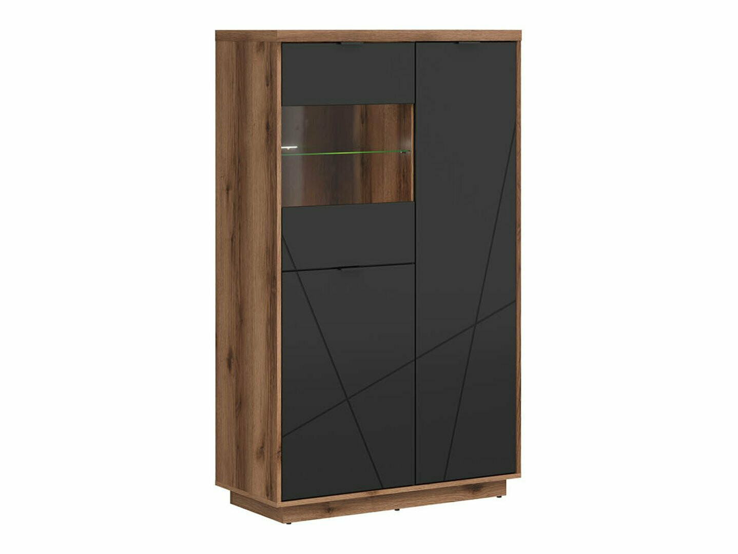 Scaffale Fivale 103 (Rovere delano scuro + Nero opaco)