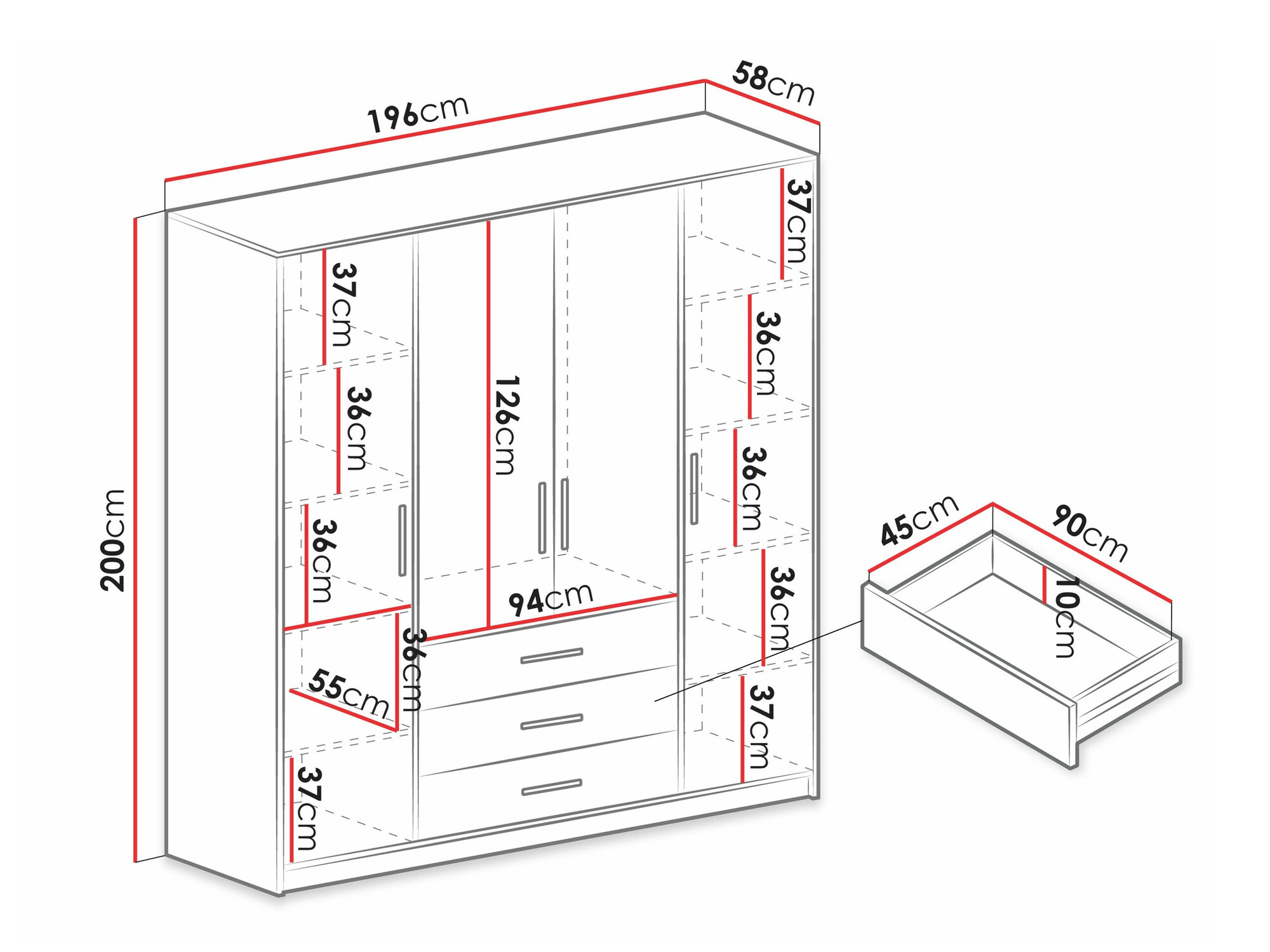 Armadio Dortivu (Bianco)