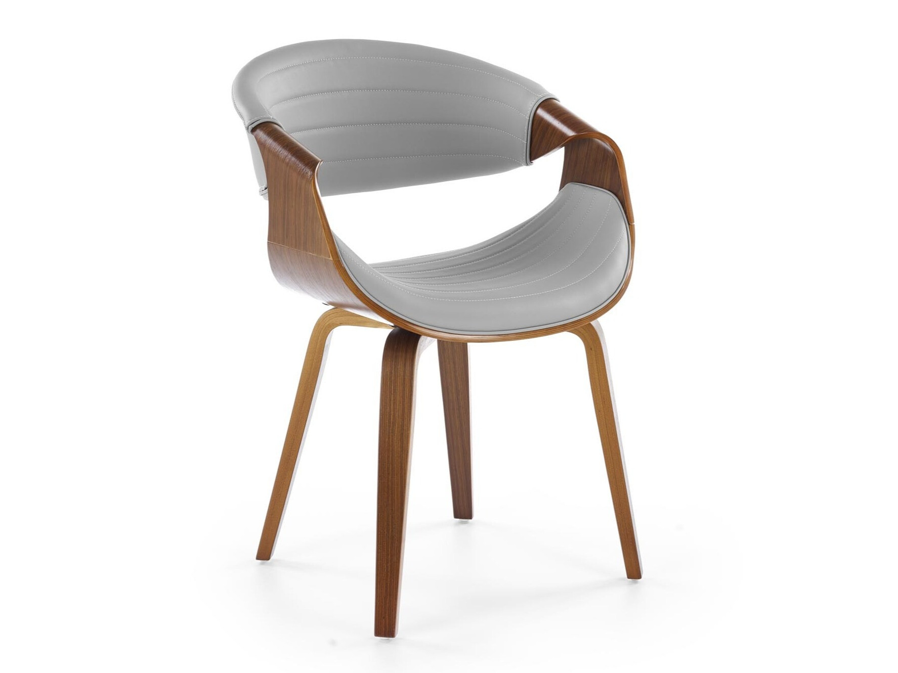 Sedia Houston 1596 (Grigio + Noce)