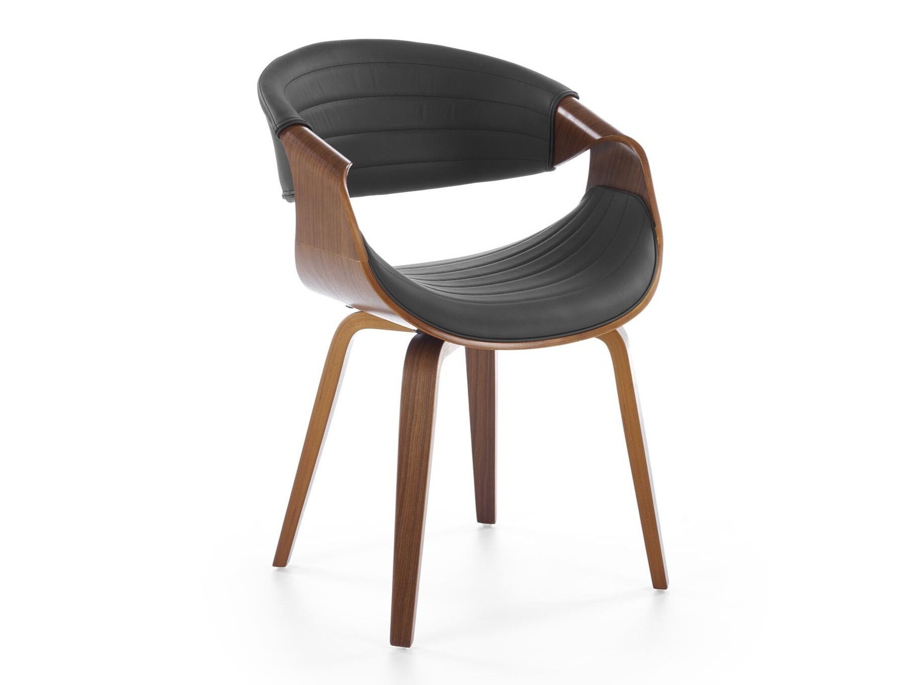 Sedia Houston 1596 (Nero + Noce)