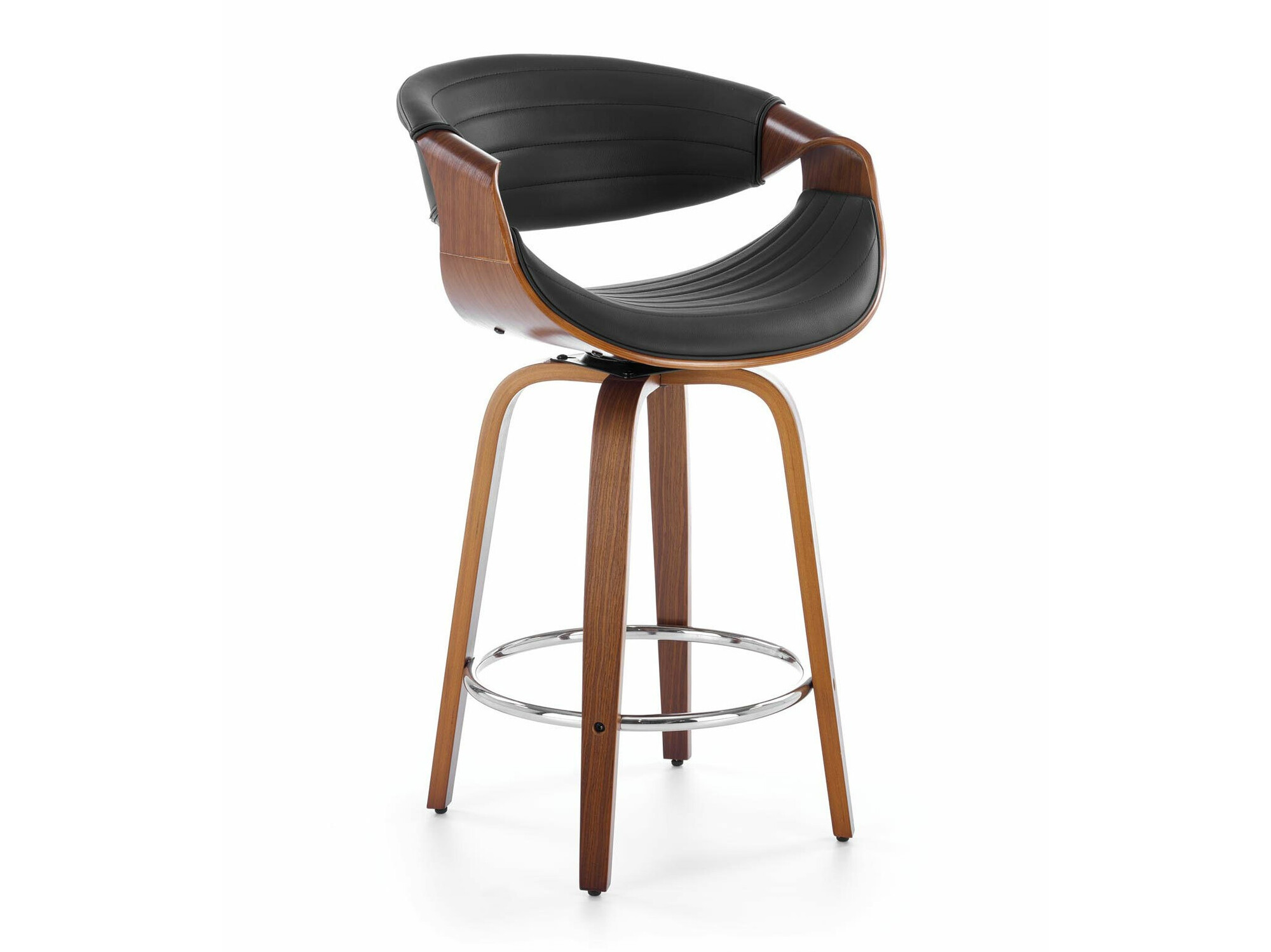 Sgabello da bar Houston 1599 (Nero + Noce)