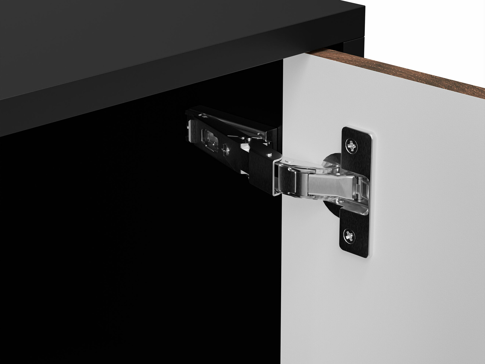 Parete attrezzata Flosoru 109 (Noce + Nero)