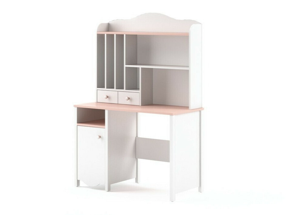 Scrivania da ufficio Velferi 114 (Bianco + Fucsia)