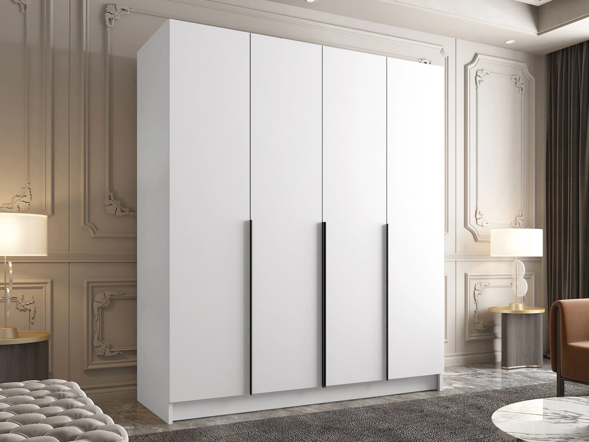 Armadio Closico Navor I (Bianco + Nero)