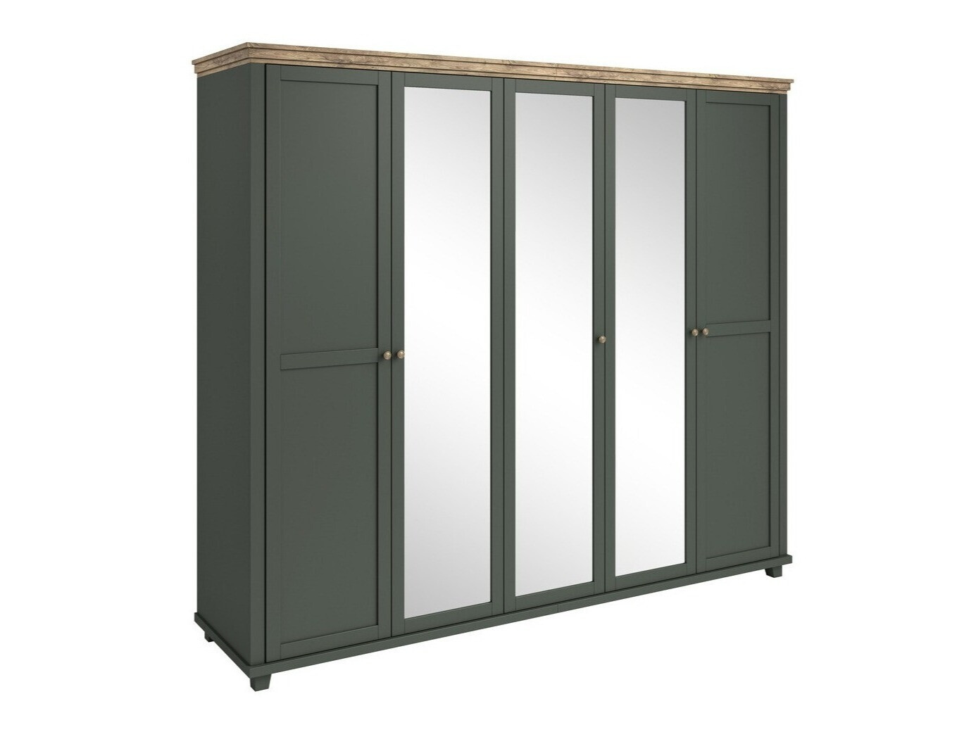 Armadio Tolnue 116 (Verde scuro + Quercia di lefkada)
