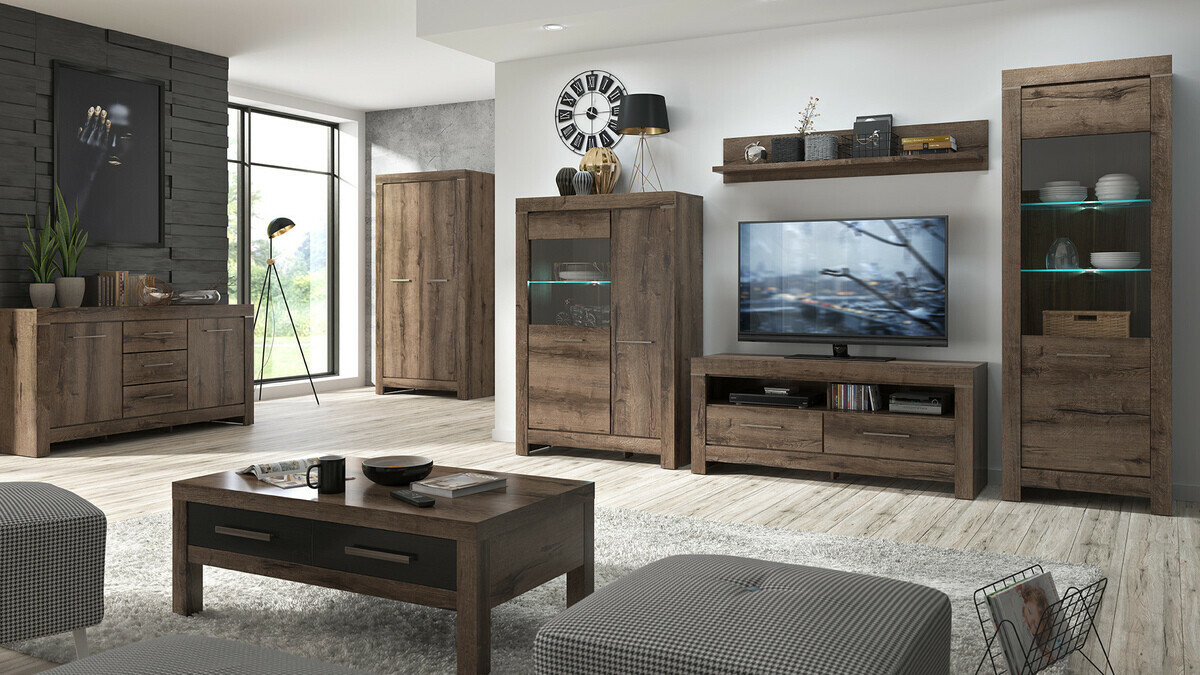 Parete attrezzata Dunfelu 105 (Quercia del Monastery)