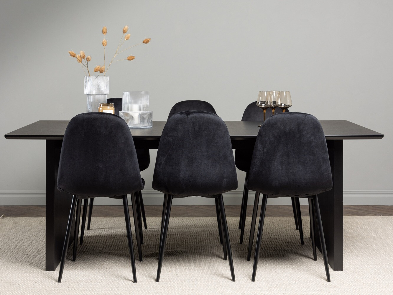 Set sala da pranzo Dallas 4185 (Nero)