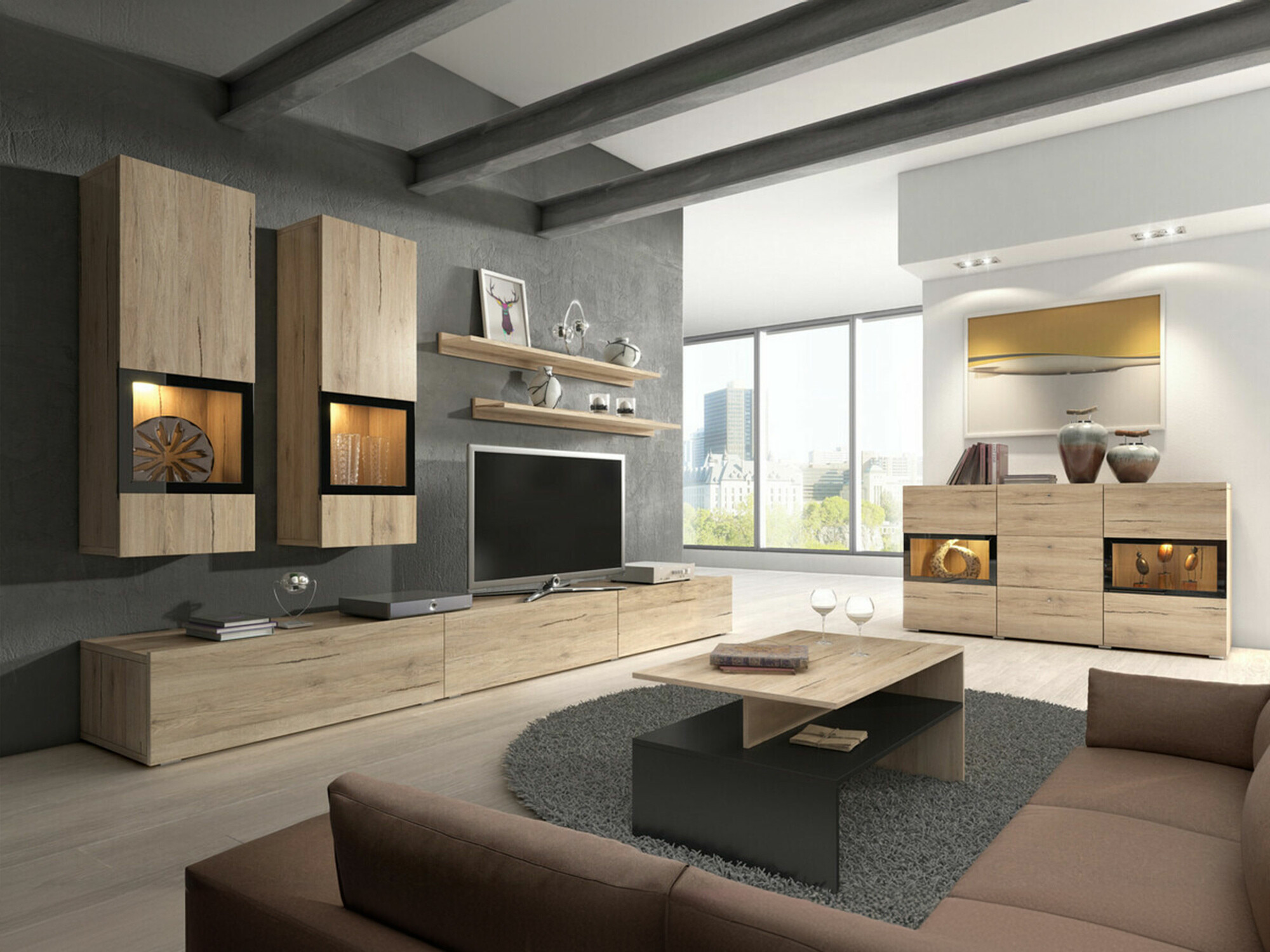 Parete attrezzata Serodeu 104 (Quercia sanremo)