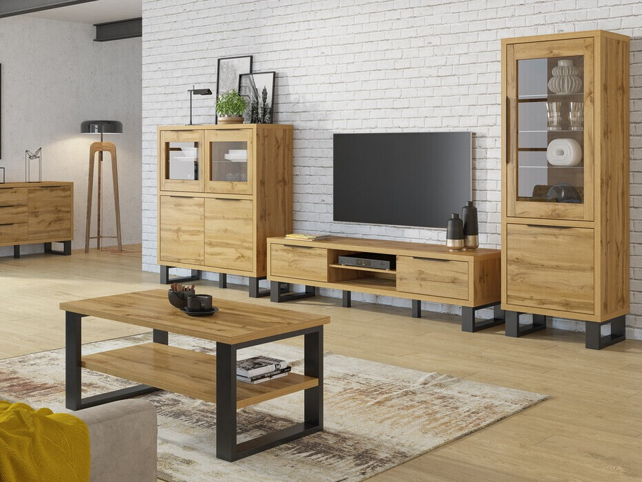 Scaffale Avicavu 108 (Quercia di Wotan + Nero)