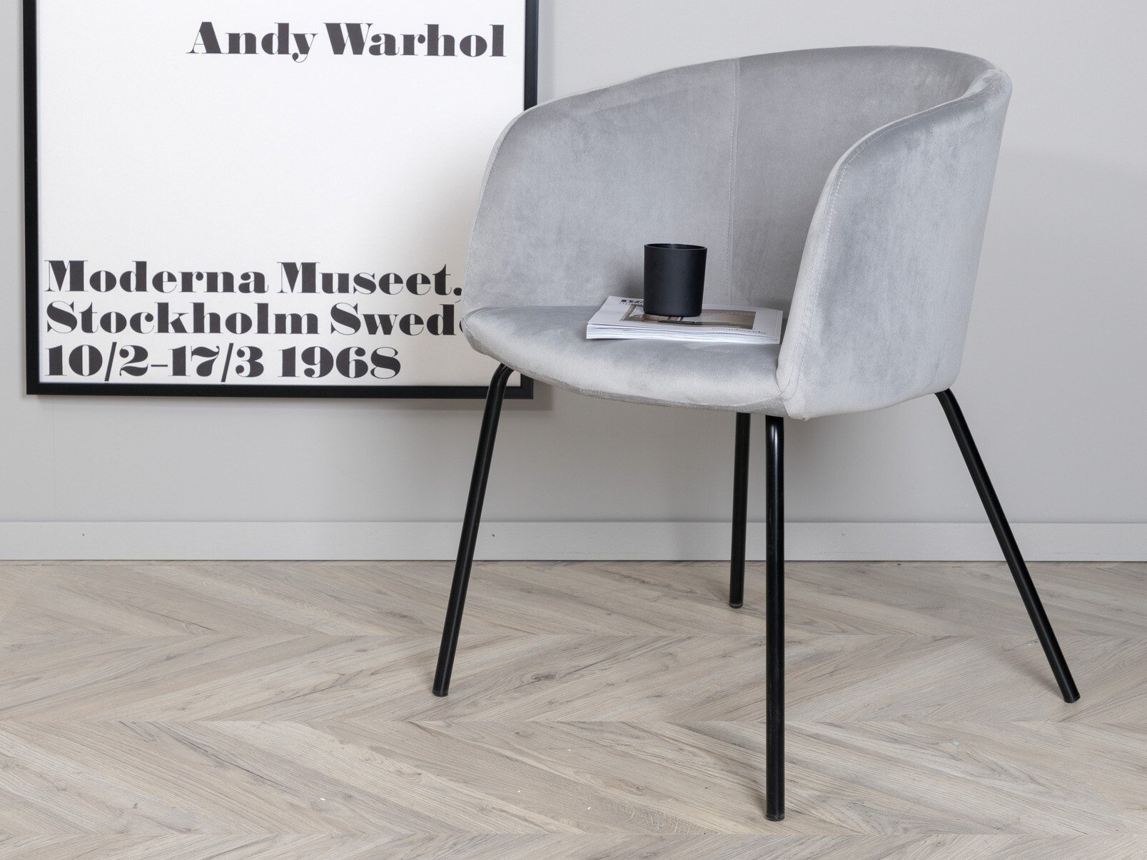 Sedia Dallas 2603 (Grigio + Nero)