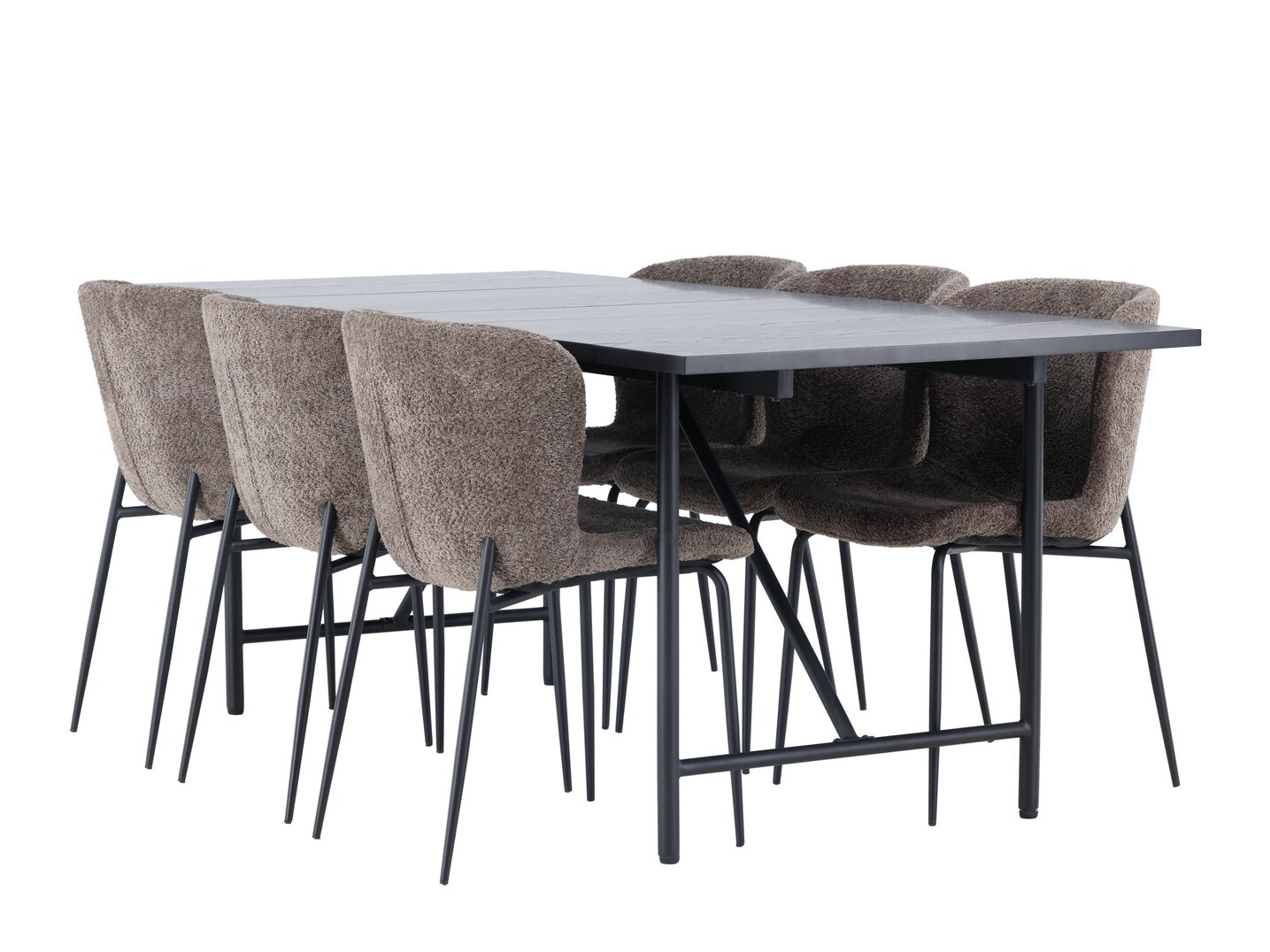 Set sala da pranzo Dallas 4192 (Marrone + Nero)