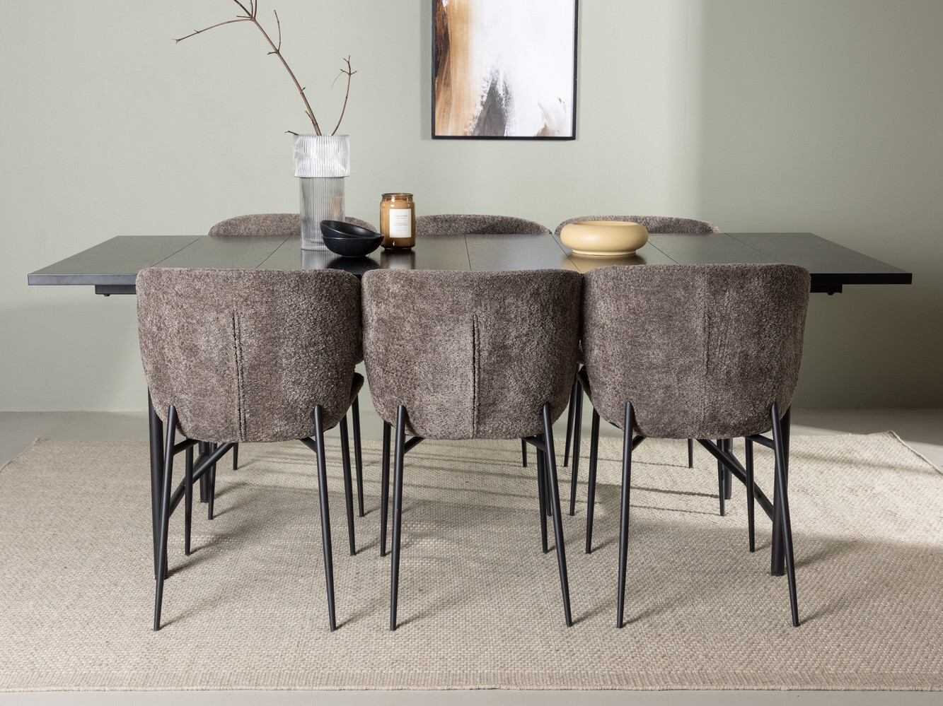 Set sala da pranzo Dallas 4192 (Marrone + Nero)