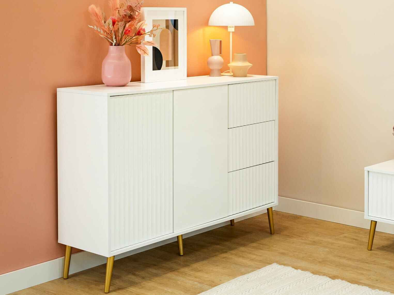 Cassettiera Cirferi 101 (Bianco + D'oro)