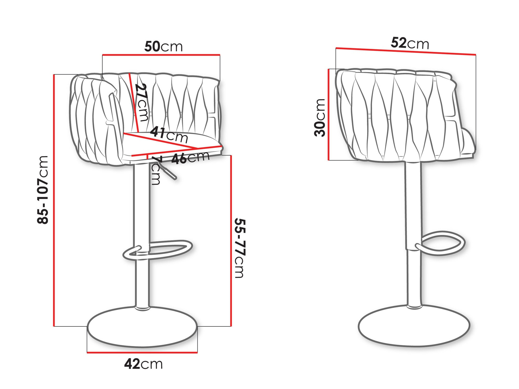 Sgabello da bar Comfivo Hilaritas IV (D'oro + Beige)